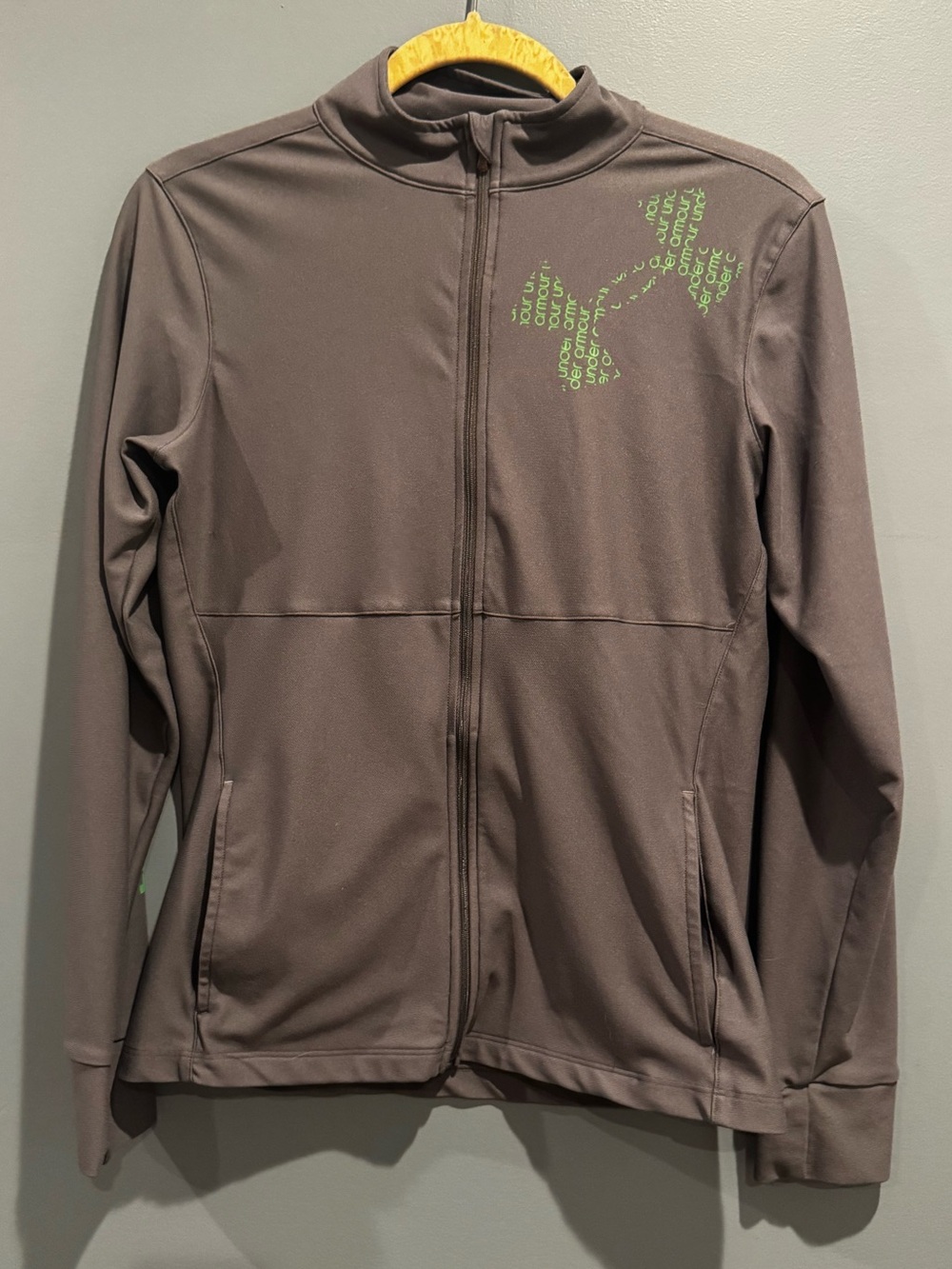 Under Armour HeatGear Women’s Full Zip Jacket Gray Green Size M